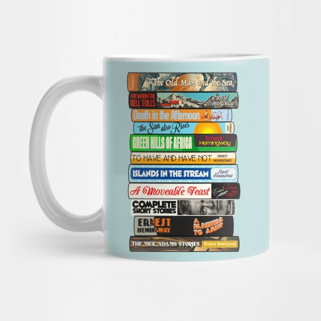 Ernest Hemingway Books Stack by darklordpug